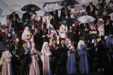 ۵۴ زوج زندگی خود را بر خرابه‌های غزه  آغاز کردند