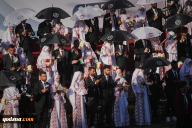 ۵۴ زوج زندگی خود را بر خرابه‌های غزه  آغاز کردند