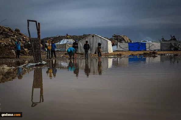 باران سیل‌آسا و خیمه‌های فرو‌ ریخته؛ تشدید فاجعه انسانی در غزه با ورود سامانه بارشی جدید 2