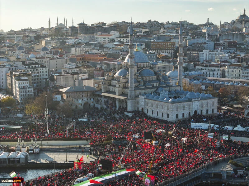 تظاهرات گسترده مردم استانبول در حمایت از فلسطین 2