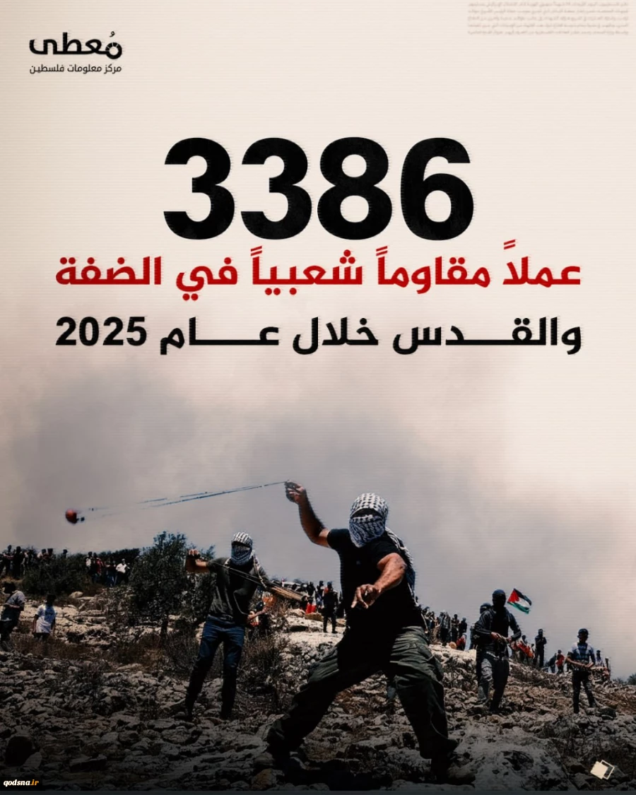 فلسطین در سال 2025 از دریچه آمار و ارقام؛

بیش از 4000 عملیات مقاومتی در کرانه باختری/ از تشدید تعرضات علیه مسجدالاقصی تا ریختن 112 هزار تن بمب روی غزه 9