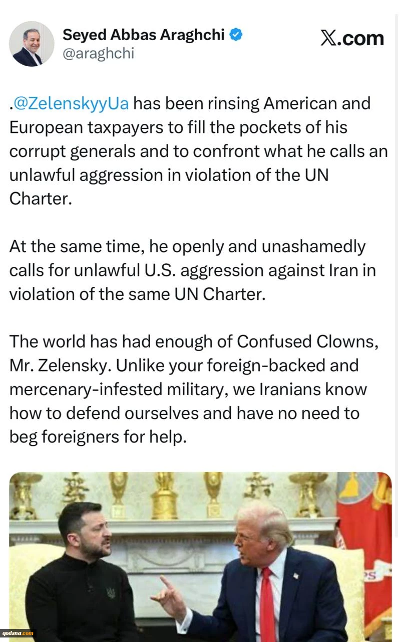 در واکنش به اظهارات زلنسکی؛

عراقچی: ما ایرانی‌ها می‌دانیم چگونه از خود دفاع کنیم