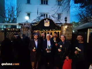 گلباران سفارت فلسطین در تهران