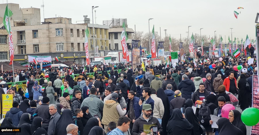 راهپیمایی 22 بهمن از قاب دوربین خبرنگارخبرگزاری قدس (قدسنا) 2