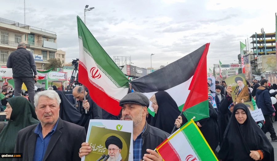 راهپیمایی 22 بهمن از قاب دوربین خبرنگارخبرگزاری قدس (قدسنا) 6