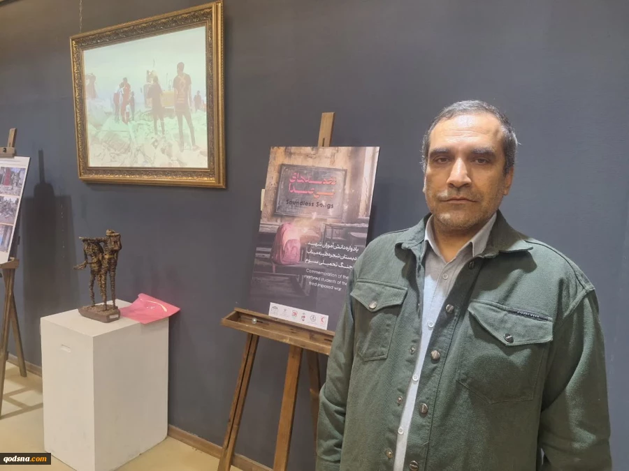 آیین افتتاح نمایشگاه هنری « نغمه های بیصدا » برگزار شد/ اختری: ایستادگی مداوم مردم  موجب تولید قدرت و عقب‌نشینی دشمنان شده است+ تصاویر 6
