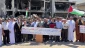 Gaza residents protest ongoing Israeli ceasefire violations