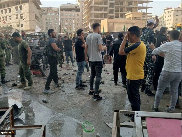 شنیده شدن صدای چند انفجار در نزدیکی محل اقامت مکرون در دمشق 2