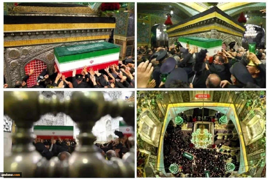 The body of the martyred Leader of the Islamic Revolution, Ayatollah Seyyed Ali Khamenei, was laid to rest next to the holy shrine of Imam Reza (Peace Be Upon Him) in Mashhad, northeast Iran.