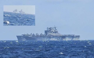 IRGC warns US as tanker burns in unsafe Hormuz route