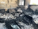 مستوطنون يحرقون مسجدا بشكل كامل في بلدة قصرة في نابلس. 7