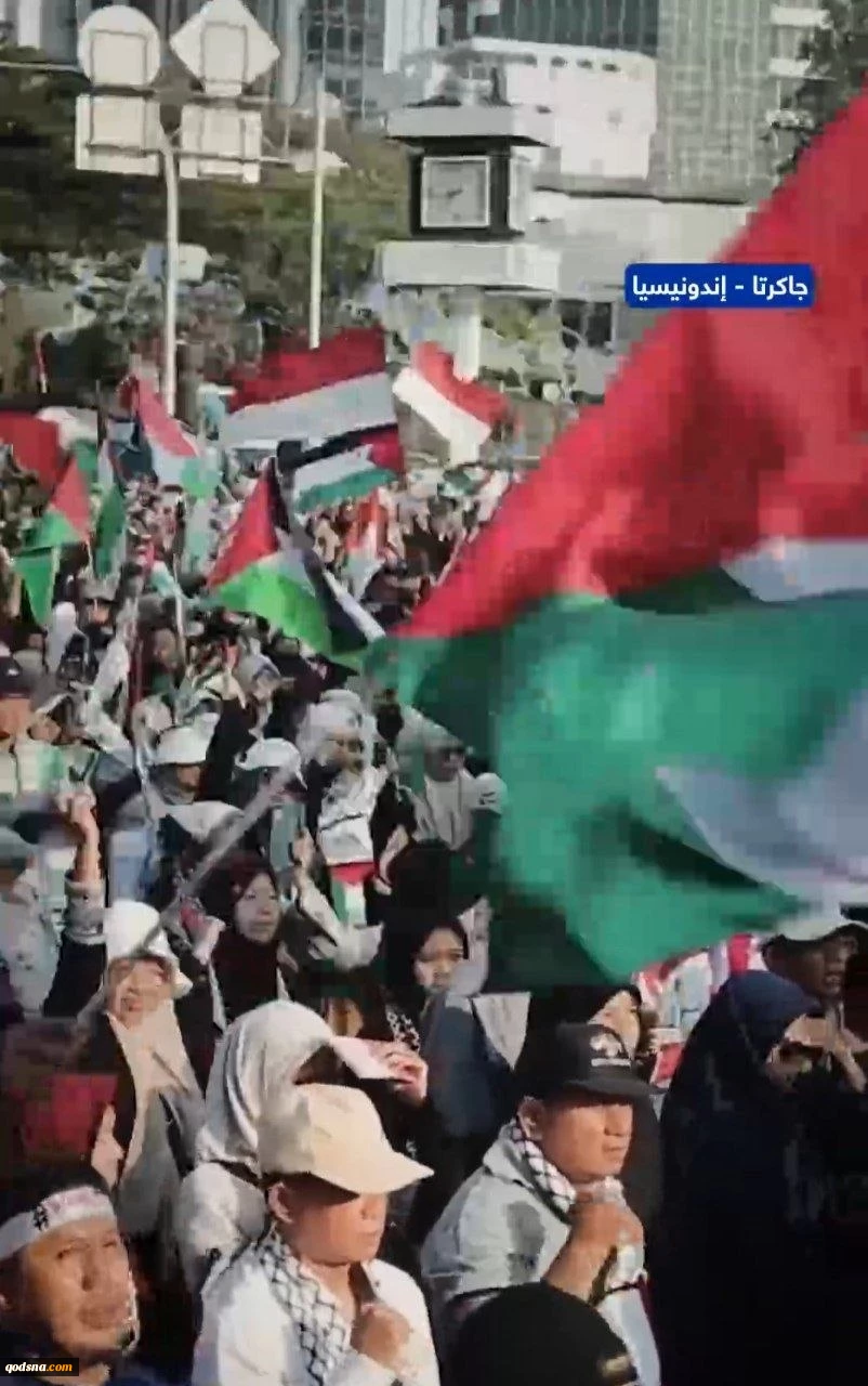 تظاهرات گسترده در جاکارتا در حمایت از فلسطین