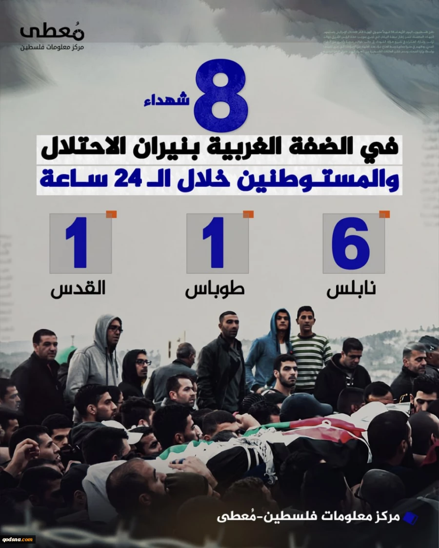 هشت شهید در کرانه باختری طی 24 ساعت گذشته 2