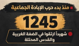 مرکز آماری معطی گزارش داد؛

شهادت 1245 فلسطینی در کرانه باختری و قدس اشغالی از هفتم اکتبر تاکنون+ عکس