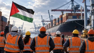 Workers at 100 ports act against arming Israel as boycott hits supply chains