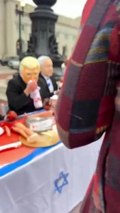 اجرای حامیان فلسطین در واشنگتن خشم صهیونیست‌ها را برانگیخت